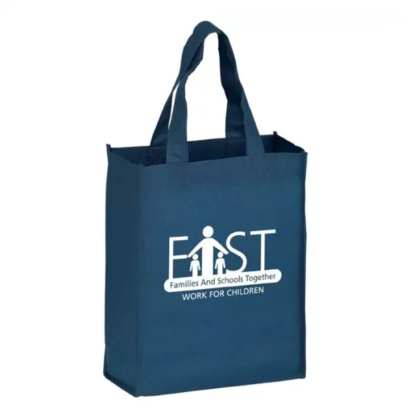 Navy Blue Reusable Bag with Custom Imprinted Logo