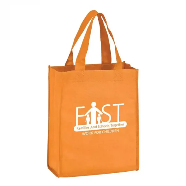 Orange Reusable Bag with Custom Imprinted Logo
