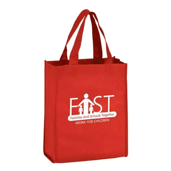 Red Reusable Bag with Custom Imprinted Logo