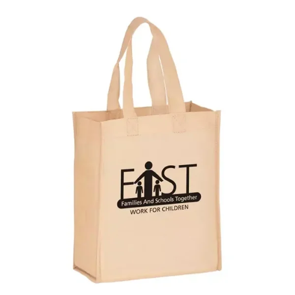 Tan Reusable Bag with Custom Imprinted Logo