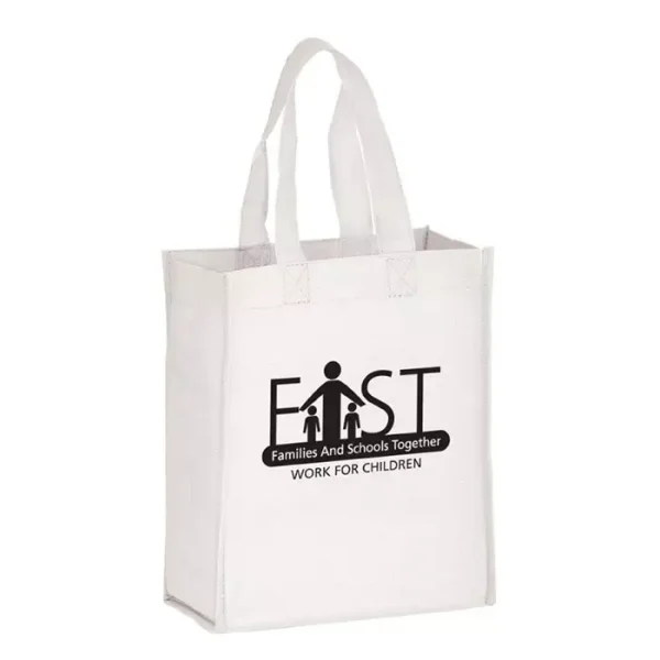 White Reusable Bag with Custom Imprinted Logo