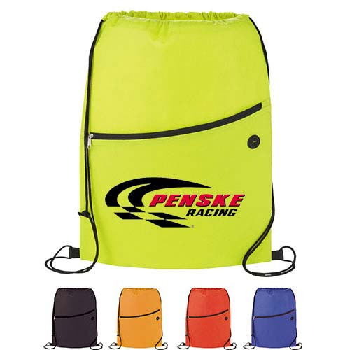 trade show marketing with custom non-woven drawstring bags