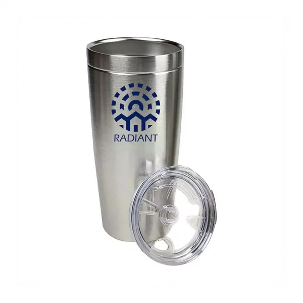 Customizable vacuum sealed 20 oz metal tumbler - Stainless Steel with lid