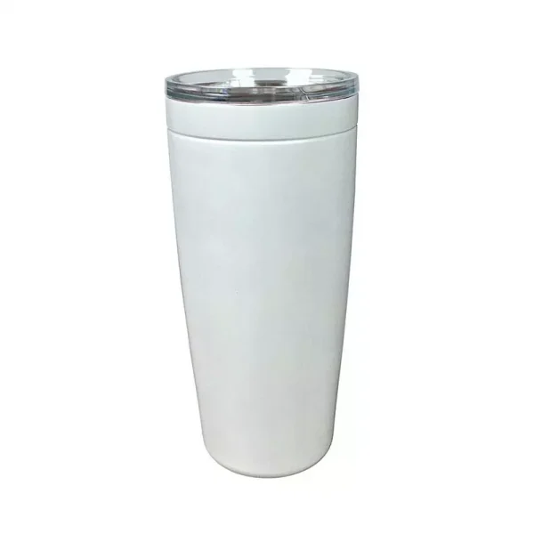 Customizable vacuum sealed 20 oz metal tumbler - White