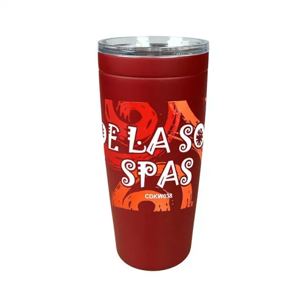 Custom printed 20 oz metal tumbler, full-color digital printing - Maroon/Red