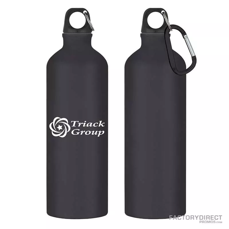 Black 25oz Custom Promotional Aluminum Water Bottles