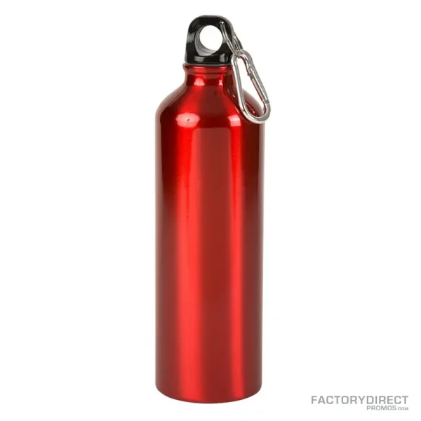 Red 25oz Custom Branded Aluminum Water Bottles - Wholesale