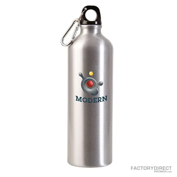 Silver 25oz Custom Branded Aluminum Water Bottles - Wholesale