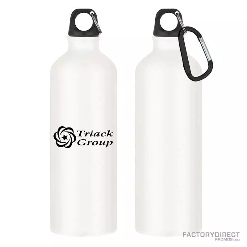 White 25oz Custom Promotional Aluminum Water Bottles