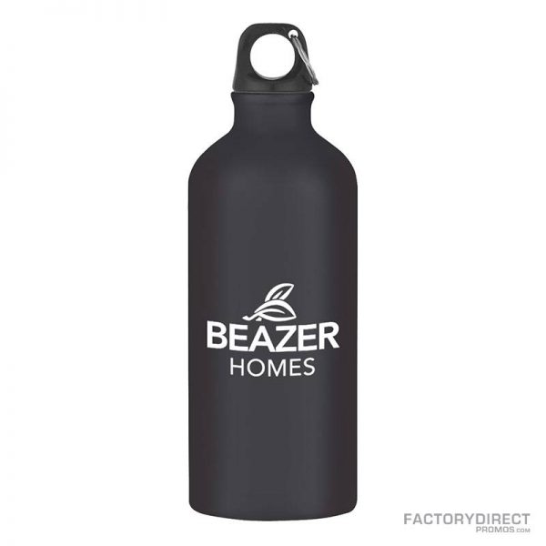 Black Custom Promotional 20oz Aluminum Water Bottles in Bulk