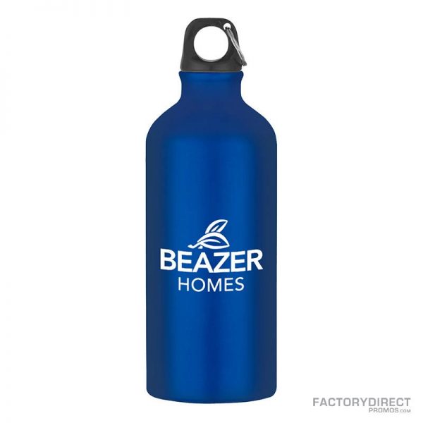 Blue Custom Promotional 20oz Aluminum Water Bottles in Bulk