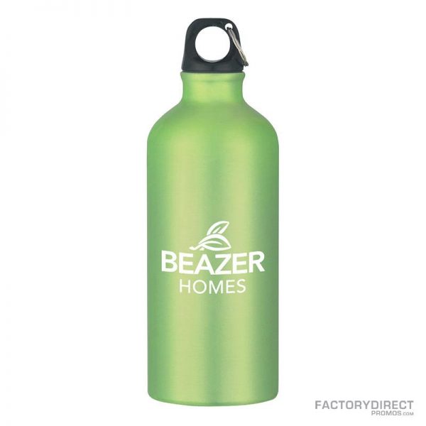 Green Custom Promotional 20oz Aluminum Water Bottles in Bulk