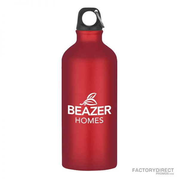 Red Custom Promotional 20oz Aluminum Water Bottles in Bulk