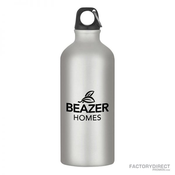 Silver Custom Promotional 20oz Aluminum Water Bottles in Bulk