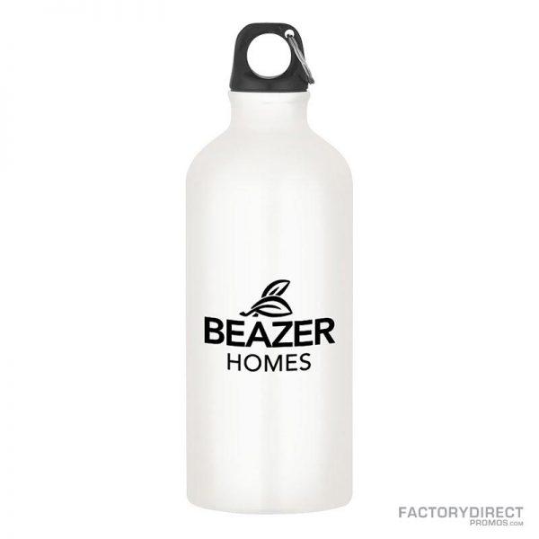 White Custom Promotional 20oz Aluminum Water Bottles in Bulk