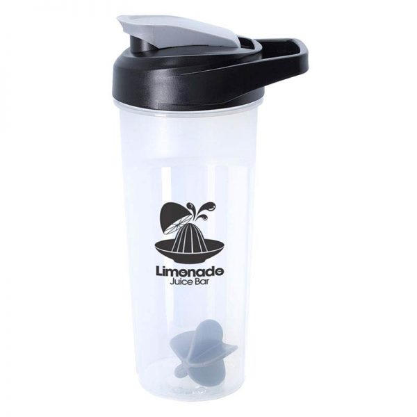 Grey 21oz Promotional Blender Bottle with Agitator Ball