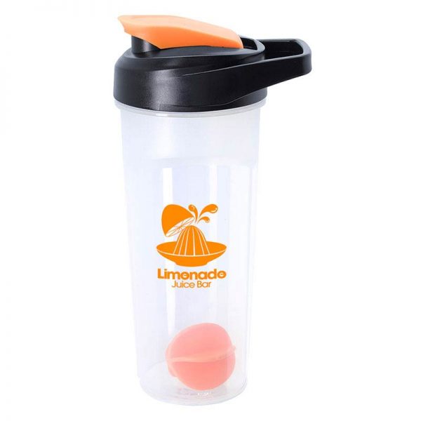 Orange 21oz Promotional Blender Bottle with Agitator Ball