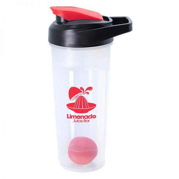 Red 21oz Promotional Blender Bottle with Agitator Ball