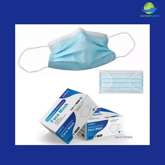 3-ply disposable face masks for COVID-19 protection