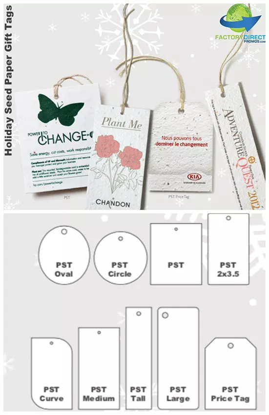 Holiday Seed Paper Tags