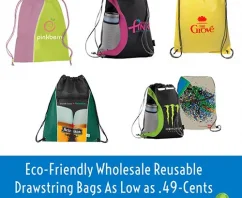 Eco-Friendly Wholesale Reusable Drawstring Bags As Low as .49 Cents