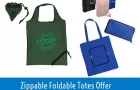 Zippable Foldable Totes Offer Promotional Marketing ROI for Under $1
