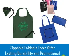 Zippable Foldable Totes Offer Promotional Marketing ROI for Under $1