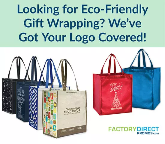 Logo Printed Reusable shopping bags as gift bags