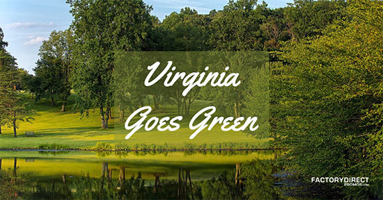 Golf course with water front green - Virginia Goes Green