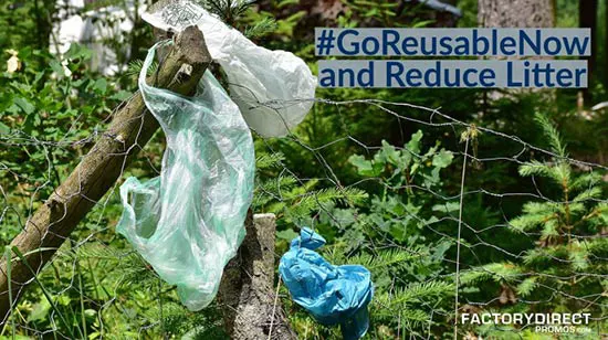 plastic bag litter on wire fence in nature