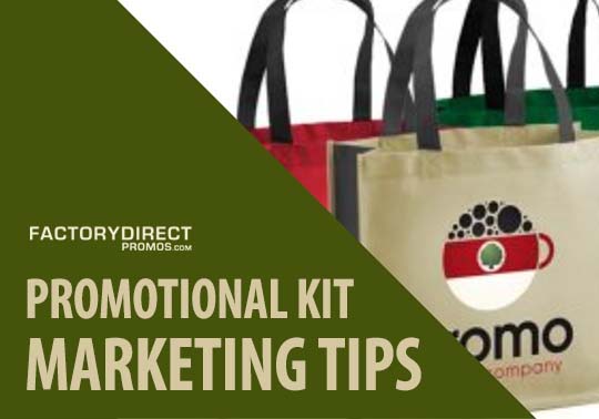 promotional reusable bags behind marketing tips caption