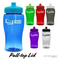 Custom 18oz Transparent Water Bottle with Pull-top Lid