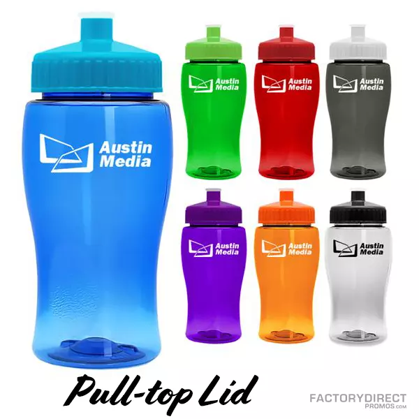 Custom 18oz Transparent Water Bottle with Pull-top Lid