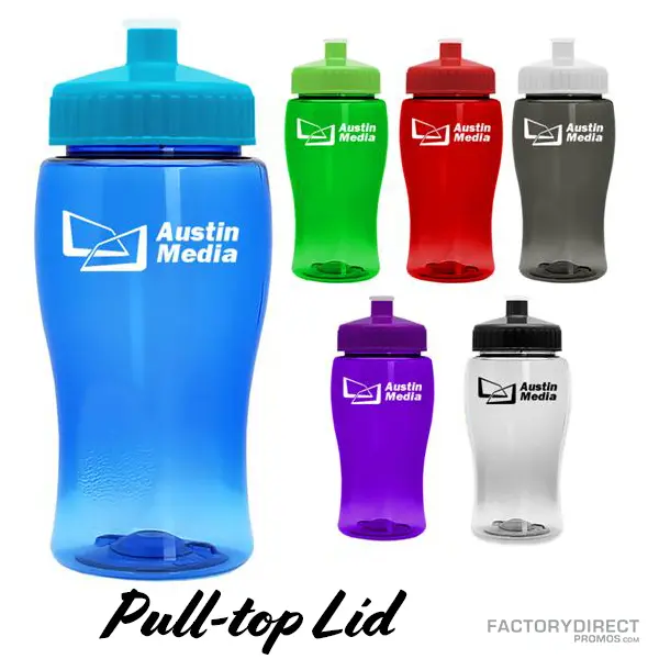 28oz Transparent Custom Water Bottles – Pull Top