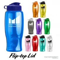 Custom 27oz Transparent Water Bottle Flip-top Closing Lid