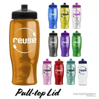 Custom 27oz Transparent Water Bottle Pull-top Lid