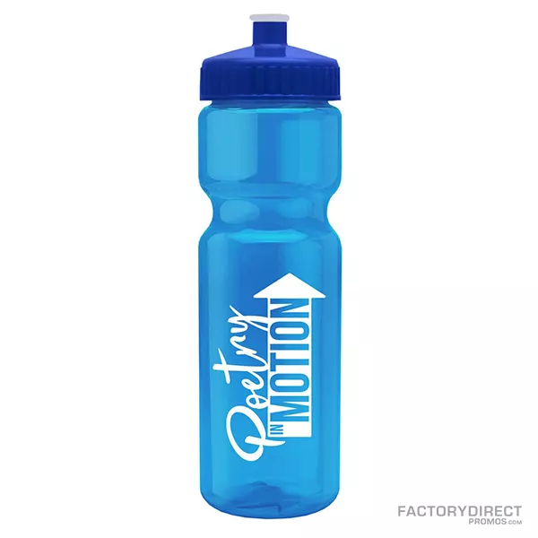 28oz Transparent Custom Water Bottles – Pull Top