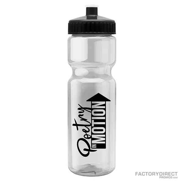 Custom 28oz Water Bottle - Pull-top - Clear