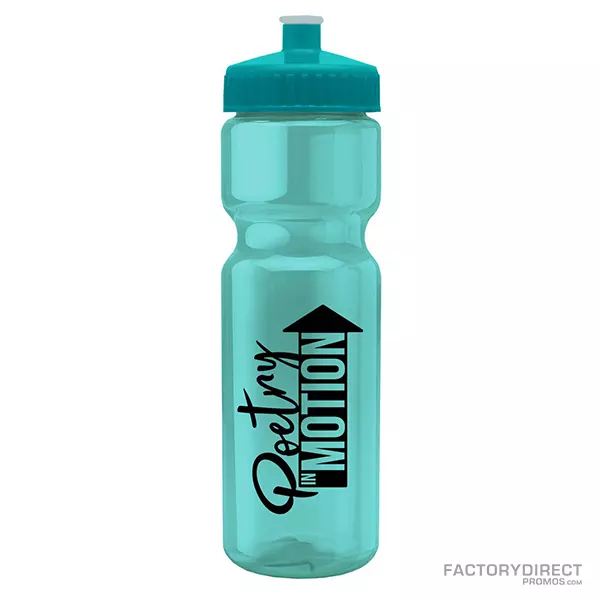 Custom 28oz Water Bottle - Pull-top - Teal