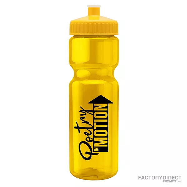 Custom 28oz Water Bottle - Pull-top - Yellow