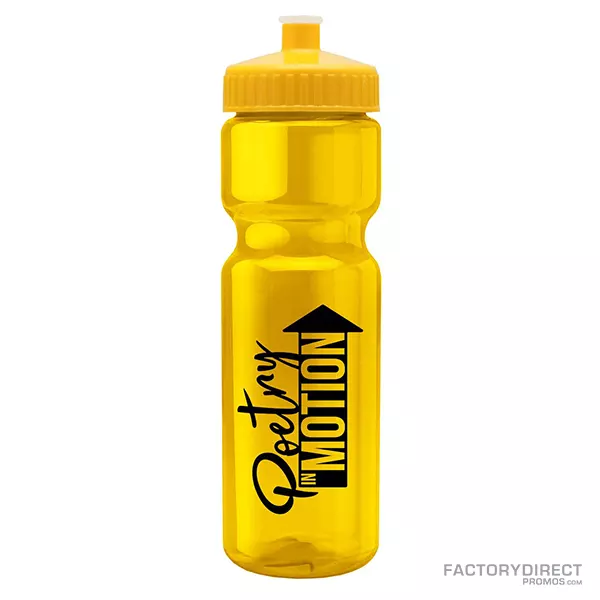 28oz Transparent Custom Water Bottles – Pull Top