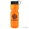 Custom 28oz Water Bottle with Tethered Twist-on Cap - Orange