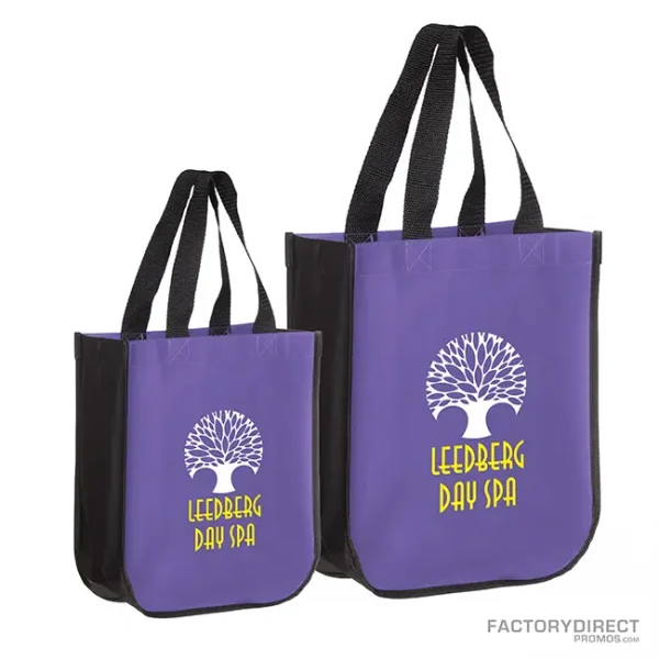 Custom Recycled Bags - Purple with Black Sides