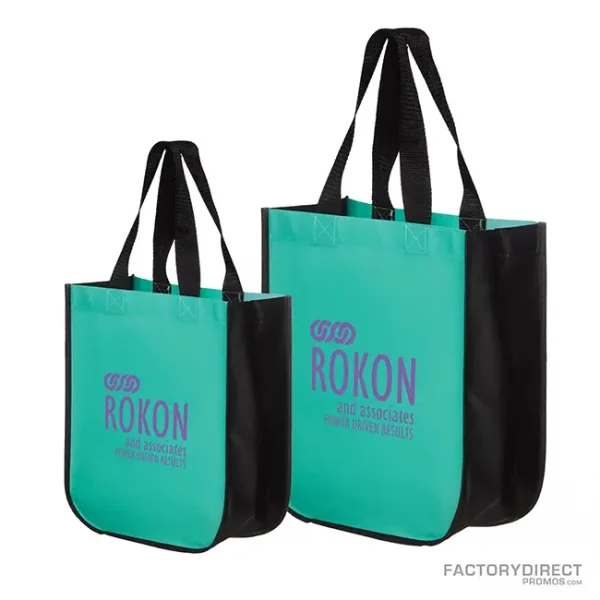 Custom Recycled Bags - Teal with Black Sides