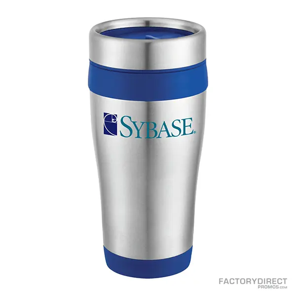 Full Color 16 oz. Stainless Steel Tumbler with Color Accents