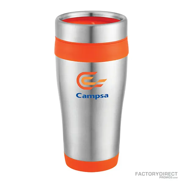 Orange Wholesale Custom Stainless Steel Travel Coffee Cups in Bulk