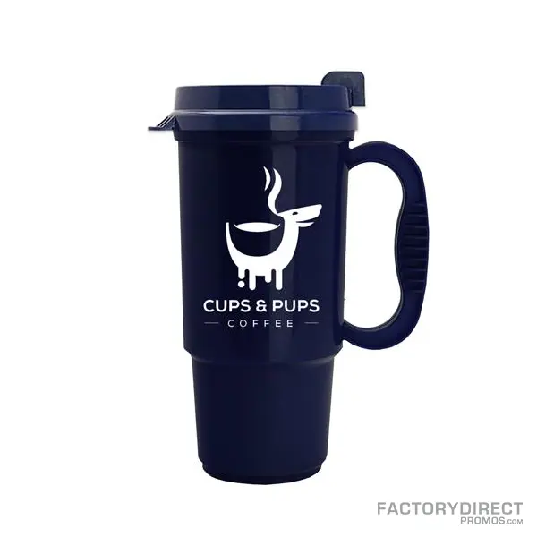 Promotional 14 oz. Insulated Plastic Travel Mugs