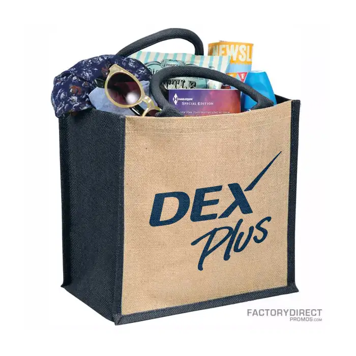 Gift Jute Tote Bag - Navy